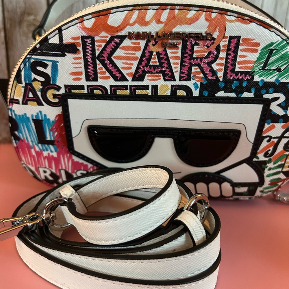 🎁 NWT Karl Lagerfeld Crossbody Graffiti Bag - Picture 8 of 9